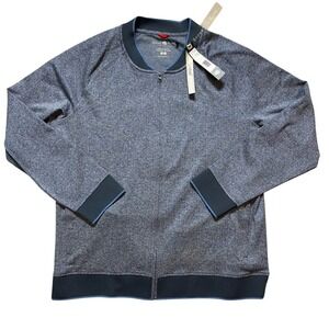 NWT Stone Rose Syntrel Navy Full Zip Hi-Tech Dresswear‎ Sweater 2XL Zip Pockets